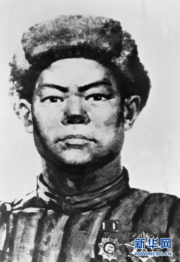特级战斗英雄黄继光画像.新华社发