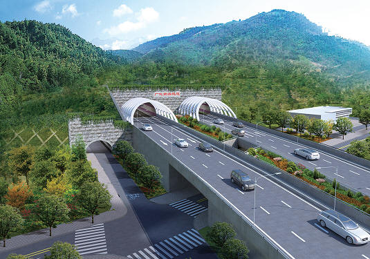 广化路南隧道洞口效果图.