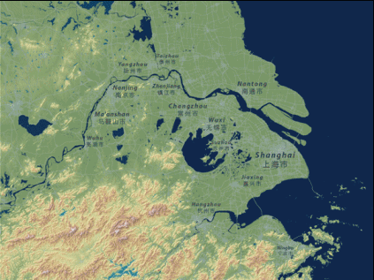 下面这些图显示的是: 如果地球上的冰山都融化了,那么中国地图会