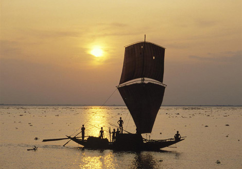 梅克纳河的渔船,孟加拉国,1993