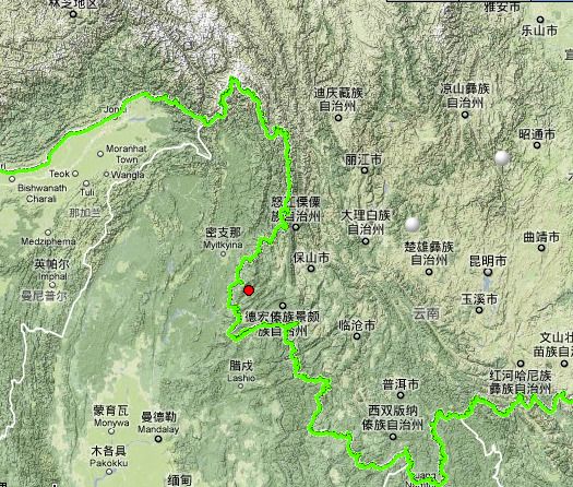 雲南德宏州盈江縣發生46級地震