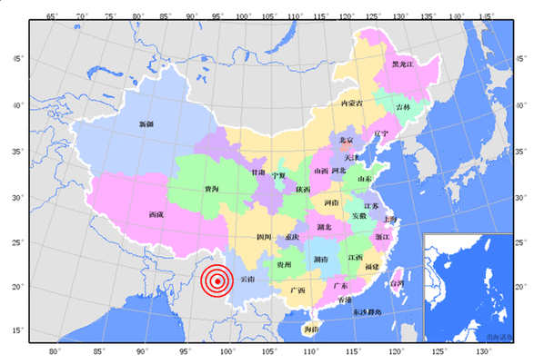 中国地图上的位置图片